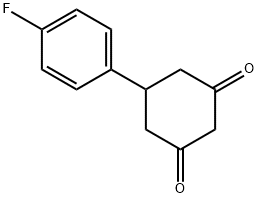 5-(4-フルオロフェニル)シクロヘキサン-1,3-ジオン 化学構造式