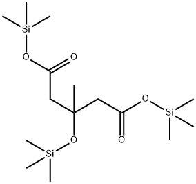 3-メチル-3-[(トリメチルシリル)オキシ]グルタル酸ビス(トリメチルシリル) 化学構造式