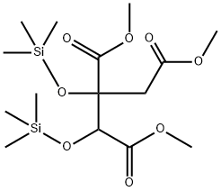 1,2-Bis(trimethylsiloxy)-1,2,3-propanetricarboxylic acid trimethyl ester Struktur