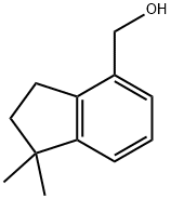2,3-ジヒドロ-1,1-ジメチル-1H-インデン-4-メタノール 化学構造式