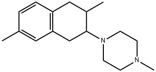 1-Methyl-4-(1,2,3,4-tetrahydro-3,7-dimethylnaphthalen-2-yl)piperazine Struktur