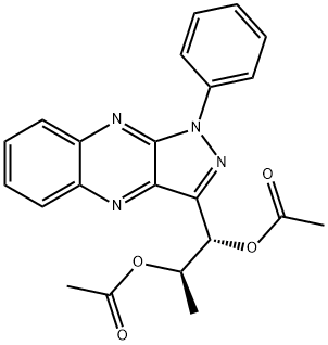 (1S,2R)-1-[1-Phenyl-1H-pyrazolo[3,4-b]quinoxalin-3-yl]-1,2-propanediol diacetate Struktur