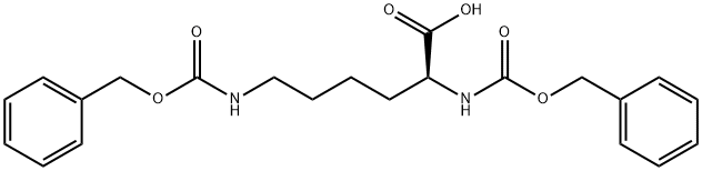 rac-(R*)-2,6-ビス[(ベンジルオキシカルボニル)アミノ]ヘキサン酸 化学構造式