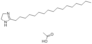 2-ヘプタデシル-4,5-ジヒドロ-1H-イミダゾール·酢酸 化学構造式