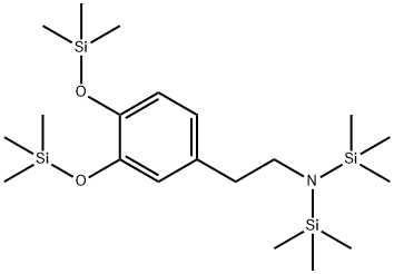 N,N-Bis(trimethylsilyl)-3,4-bis[(trimethylsilyl)oxy]benzeneethanamine Struktur