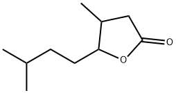 dihydro-4-methyl-5-(3-methylbutyl)furan-2(3H)-one Struktur