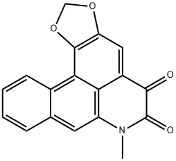 5H-Benzo[g]-1,3-benzodioxolo[6,5,4-de]quinoline-5,6(7H)-dione, 7-methy l- Struktur