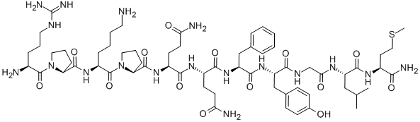 ARG-PRO-LYS-PRO-GLN-GLN-PHE-TYR-GLY-LEU-MET-NH2 Struktur