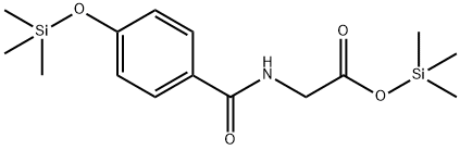 N-[4-[(Trimethylsilyl)oxy]benzoyl]glycine trimethylsilyl ester Struktur