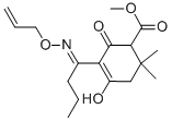 6,6-ジメチル-2-オキソ-3-[1-[(2-プロペニルオキシ)イミノ]ブチル]-4-ソジオオキシ-3-シクロヘキセン-1-カルボン酸メチル 化学構造式