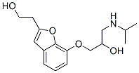 2-(hydroxyethyl)-7-(2-hydroxy-3-isopropylaminopropoxy)benzofuran Struktur