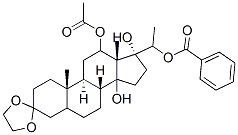 12-Acetyloxy-20-benzoyloxy-14,17-dihydroxypregnan-3-one ethylene acetal 结构式