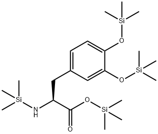 L-Tyrosine, N,O-bis(trimethylsilyl)-3-[(trimethylsilyl)oxy]-, trimethy lsilyl ester Struktur