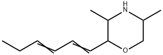 2-(1,3-ヘキサジエニル)-3,5-ジメチルモルホリン 化学構造式