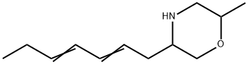 5-(2,4-ヘプタジエニル)-2-メチルモルホリン 化学構造式