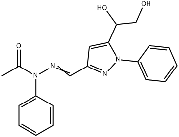 N-Phenyl-N'-[[5-(1,2-dihydroxyethyl)-1-phenyl-1H-pyrazol-3-yl]methylene]acetohydrazide Structure