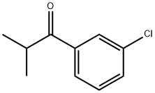 1-(3-クロロフェニル)-2-メチル-1-プロパノン 化学構造式