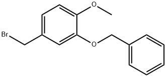 2-(ベンジルオキシ)-4-(ブロモメチル)-1-メトキシベンゼン 化学構造式