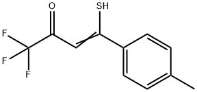 1,1,1-Trifluoro-4-mercapto-4-(4-methylphenyl)-3-buten-2-one Struktur