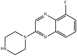 5-Fluoro-2-piperazin-1-yl-quinoxaline 化学構造式