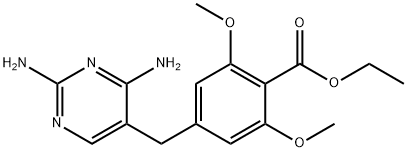 4-[(2,4-Diaminopyrimidine-5-yl)methyl]-2,6-dimethoxybenzoic acid ethyl ester Structure