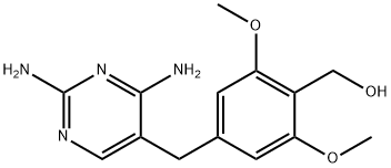 [4-[(2,4-diaminopyrimidin-5-yl)methyl]-2,6-dimethoxy-phenyl]methanol 结构式