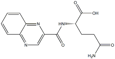 N2-[(キノキサリン-2-イル)カルボニル]-L-グルタミン 化学構造式
