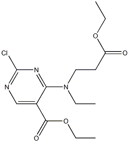 ETHYL 2-CHLORO-4-(N-ETHOXYCABONYLETHYL-N-ETHYLAMINO) PYRIMIDINE-5-CARBOXYLATE Structure