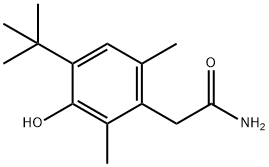 4-tert-Butyl-2,6-dimethyl-3-hydroxyphenylacetamide
(Oxymetazoline hydrochloride impurity) Struktur