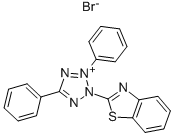 2-(2-ベンゾチアゾリル)-3,5-ジフェニルテトラゾリウム ブロミド 化学構造式