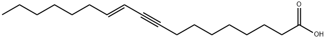 (E)-octadec-11-en-9-ynoic acid Struktur