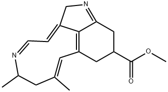 2,6,7,10,11,12-ヘキサヒドロ-6,8-ジメチルアゼシノ[4,5,6-cd]インドール-11-カルボン酸メチル 化学構造式