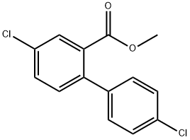 4,4'-Dichloro(1,1'-biphenyl)-2-carboxylic acid methyl ester Structure