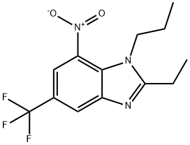 1H-Benzimidazole, 2-ethyl-7-nitro-1-propyl-5-(trifluoromethyl)- Struktur