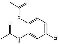 N-[2-(アセチルオキシ)-5-クロロフェニル]アセトアミド 化学構造式