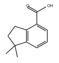 2,3-Dihydro-1,1-dimethyl-1H-indene-4-carboxylic acid Structure
