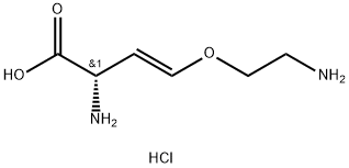 (2S,3E)-2-アミノ-4-(2-アミノエトキシ)-3-ブテン酸·塩酸塩 化学構造式