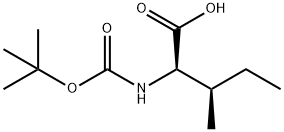 Boc-D-isoleucine Structure