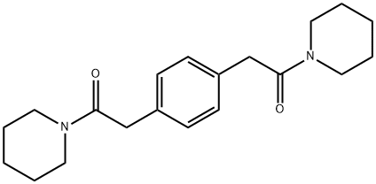 1,1'-[1,4-フェニレンビス(1-オキソ-2,1-エタンジイル)]ビスピペリジン 化学構造式