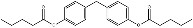 Bispentanoic acid methylenebis(4,1-phenylene) ester Struktur