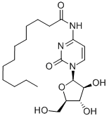 1-β-D-アラビノフラノシル-4-ラウロイルアミノピリミジン-2(1H)-オン 化学構造式