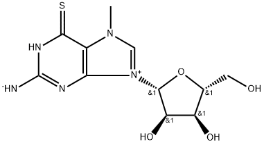 7-METHYL-6-THIOGUANOSINE, 55727-10-1, 结构式