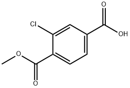 3-chloro-4-(methoxycarbonyl)benzoic acid Structure