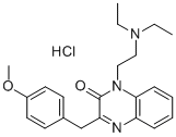 CAROVERINEHYDROCHLORIDE|1-[2-(DIETHYLAMINO)ETHYL]-3-[(4-METHOXYPHENYL)METHYL]-2(1H)-QUINOXALINONE MONOHYDROCHLORIDE