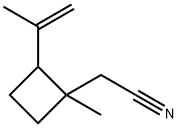 2-Isopropenyl-1-methylcyclobutaneacetonitrile Struktur