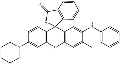 6'-Piperidino-3'-methyl-2'-anilinospiro[isobenzofuran-1(3H),9'-[9H]xanthen]-3-one 结构式