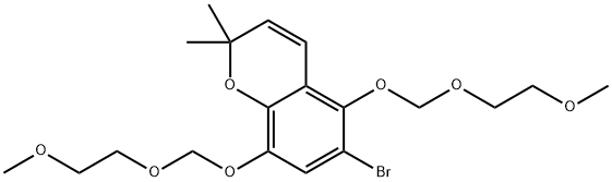 2H-1-BENZOPYRAN, 6-BROMO-5,8-BIS[(2-METHOXYETHOXY)METHOXY]-2,2-DIMETHYL- (9CI) Structure