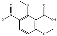 2,6-ジメトキシ-3-ニトロ安息香酸 化学構造式