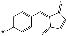 2-(4'-hydroxybenzylidene)cyclopentene-1,3-dione Structure