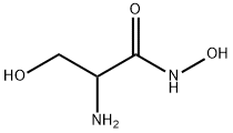rac-(R*)-2-アミノ-N,3-ジヒドロキシプロパンアミド 化学構造式